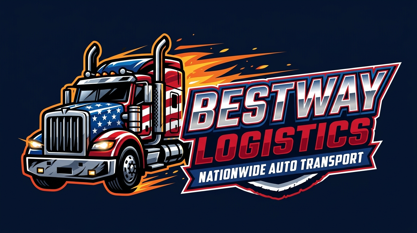 BestWay Logistics Patriotic USA Mascot Logo